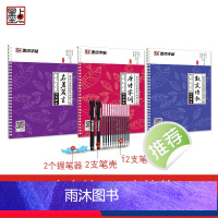 行书练字套装(3本凹槽字帖+12支笔芯+2笔壳+2握笔器) [正版]字帖男生霸气行书密码行书练字帖成年硬笔书法练字大学生