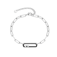 两极之北极男手链 微光七夕两极情侣手链一对感应小众设计潮牌异地恋相吸磁铁手饰品