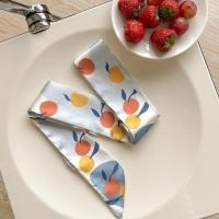 桔子丝巾 3件 水果丝巾发带女绑发飘带扎马尾丝带仙女头绳头饰森系超仙百搭ins