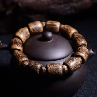 12mm 正宗加里曼丹沉香佛珠手串黑油老料天然香木男女士情侣款手链念珠