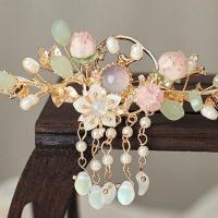 顶冠1个 古风汉服头饰发夹全套簪子少女流苏步摇发钗发饰古装发梳边夹头饰