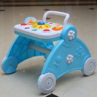 蓝色带音乐礼品 奥莱恩宝宝学步推车防侧翻婴儿学走路助步6-18个月学步车手推玩具