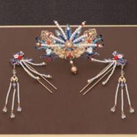 仙气汉服配饰头饰套装流苏步摇花发冠簪子发饰发簪全套女古风饰品 仙气汉服配饰头饰套装流苏步摇花发冠簪子发饰发簪全套女古风饰