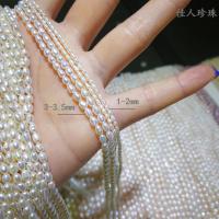 白色半成品 1-2mm 1-2mm小米粒型淡水珍珠超细迷你项链手链锁骨链diy手工半成品散珠