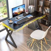 全黑 原木腿90-50-72 电脑台式桌子家用出租房宿舍写字台电竞桌办公桌卧室学生学习书桌