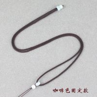 咖啡色固定款 原创玉绳子玉石翡翠挂绳手工制作项链绳男女款挂玉绳玉佩吊坠挂绳