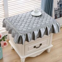 意大利绒 灰色 30*40CM(不含花边尺寸) 床头柜盖布防滑加厚欧式中式皮柜子简约现代家用防尘保护罩套盖巾