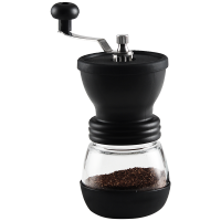 水洗磨豆机黑色 手磨咖啡机家用小型手动磨粉咖啡器具手摇咖啡豆研磨机水洗磨豆机