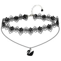 1号 黑天鹅+礼品袋装 项链女锁骨链韩版学生黑色蕾丝吊坠ins项圈简约脖子潮流饰品颈链