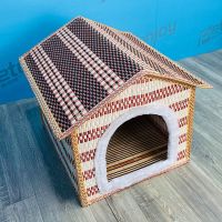 202#[8斤内] 棕粉随机发 狗狗凉席窝夏天宠物凉席垫睡垫夏季猫咪床狗笼窝垫不粘毛冰垫房子