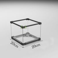 超透明20*20*16水龟缸 爬宠饲养盒蜗牛守宫角蛙蚂蚱乌龟蜥蜴蜘蛛爬虫生态造景雨林玻璃缸