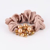1#香槟色 皮筋女扎头手链两用肥肠发圈头绳成人简约气质优雅耐用扎头发头花