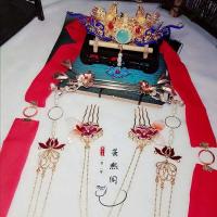 额饰_ 二哈和他的白猫师尊楚晚宁发冠楚晚宁婚服发冠古风头饰汉服COS