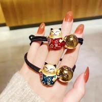 招财猫2条 头绳女头饰扎头发绳橡皮筋简约韩版成人丸子头马尾发圈皮套女发饰