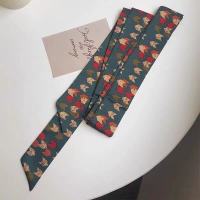 发带绿色 绿色扎头发的丝巾发带绑带式长款长飘带女绑发丝带细长复古风发饰