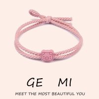 粉色小猪. 手链女款情侣手环小皮筋送男朋友简约头绳送闺蜜手绳学生韩版可爱