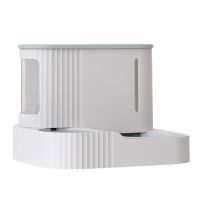 优倍滋多可特+青草绿 猫咪喂食器饮水机一体成幼猫通用喂食喝水流动不插电喝水神器