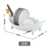 白色 沥水碗架厨房装碗筷收纳盒晾碗架沥水架碗碟收纳架塑料餐具置物架