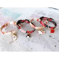 可爱猫头_随机发个坏的 XS尺码:12-19cm 宠物项圈饰品日系和风猫咪项圈猫铃铛项圈和风印花猫项圈颈圈