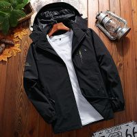 男款 单衣黑色 M 冬季户外冲锋衣加绒加厚男女三合一可拆卸两件套潮牌徒步登山服装