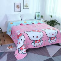 KT猫(粉) 1.5米X2.3米(四季款) 可机洗床盖床套绗缝榻榻米空调多用可床垫沙发毯褥夹棉床单夏凉被