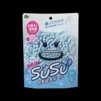 天蓝色1个 16x16cm 日本挂式擦手球吸水雪尼尔厨房卫生间擦手毛巾加厚吸水手帕