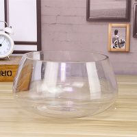 小号龟缸(空缸) 鱼缸玻璃圆形办公桌绿萝水培家用小鱼创意透明小型迷你桌面乌龟缸