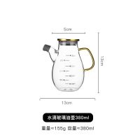 水滴款-380ml [配垫子+清洁刷] 家用厨房玻璃油壶防漏油瓶不漏油小调味料瓶装酱油醋壶大容量油罐