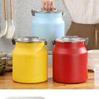 [柠/黄/色]家有黄金万两 /[米桶/储存罐]/装5斤大米 不锈钢米桶面桶油桶防虫防潮密封桶罐5斤20斤30斤50斤宠物