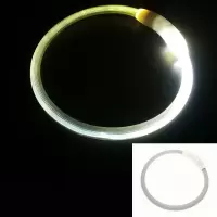 S码 单独项圈白色 宠物狗发光项圈带灯光 夜间脖圈遛狗神器遛狗灯光USB充电夜光项圈
