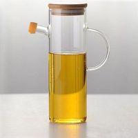 高个直身油壶400ml 500ml玻璃防漏油壶 家用高鹏硅酱油醋瓶小号调料罐 自动回流
