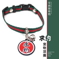 求约 猫狗通用:XS号15CM-20CM 潮牌猫咪项圈水钻吊饰挂牌宠物铜铃铛中小型泰迪狗招财奶猫牌狗牌