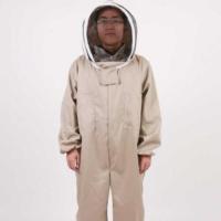米黄色[不含手套] 身高[150-165cm] 蜂衣防蜂衣蜂帽防蜂服养蜂衣服羊皮手套蜜蜂衣服养蜂专用工具全套
