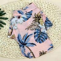 粉色夏威夷 XS 春秋狗狗衣服夏季薄款衬衫泰迪雪纳瑞小狗小型犬猫咪宠物服饰夏装
