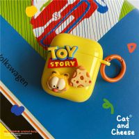 蛋黄底+三只TOYS猫咪奶酪+橙环 倍思W04 / W04 PRO 倍思w04蓝牙耳机保护套w04pro壳硅胶软壳卡通可