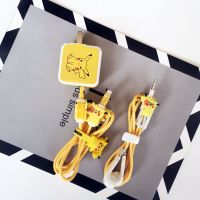 卡通皮卡丘 普通套餐 VIVO Z5X/Y3/S1/S6/Y7S/X23幻彩版数据线保护套S6充电器耳机绕绳