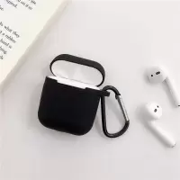 黑色硅胶+挂钩 苹果airpods1/2代 创意大哥大airpods保护套1/2苹果无线蓝牙pro3代耳机套硅胶软壳潮