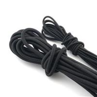 2mm黑色10米 松紧带加粗牛筋绳黑色高弹力细橡皮筋绳耐用女鞋弹性绳DIY辅料