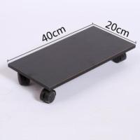 黑色平板轮子带刹车 底座主机收纳简约电脑架子托台式主机托电脑主机底座带轮托架机箱