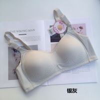 银灰色 75B 34BC通杯 475无钢圈聚拢薄款大胸显小妈妈舒适女内衣收副乳胸罩2130