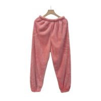 亮粉裤 S 75-105斤 睡衣女秋冬珊瑚绒睡袍加绒加厚睡衣学生可爱唐老鸭浴袍可外穿睡裙