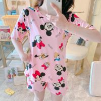 短袖 实惠版(粉红唐老鸭) 女款M码:体重70-90斤 睡衣女春秋季女睡衣长袖睡衣女家居服睡衣女夏韩版休闲套装睡衣女