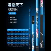 君临天下 蓝/高碳[单杆无网] 1.0米 碳素抄网超轻超硬抄网竿套装大物伸缩鱼网抄网杆钓鱼网兜网头全套