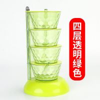 立式4层绿色调料盒[送4个勺子] 立式调料盒可旋转多层调味盒厨房调料架组合盐罐厨房家居用品家用