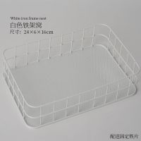 中号白色铁架窝(送配件) M 蜜袋鼯用品松鼠花枝鼠刺猬铁艺平台睡窝防啃咬仓鼠笼子二层睡站台