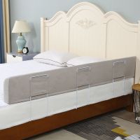 清水灰(一面围) 0.5米高度25厘米(1支架) 床围栏宝宝防摔保护栏婴儿床上防摔防撞围栏多床通用软包床边围栏