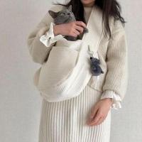 小(适合8斤以内宠物) 宠物背包猫咪狗狗外出便携式斜挎包小型犬种帆布包包单肩款猫包袋