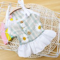 绿色 L(建议6-9斤) 雏菊吊带小狗狗夏季公主连衣裙子宠物泰迪比熊小型犬猫咪薄款衣服