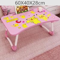 皮卡丘-杯托卡槽-月亮型 床上书桌小桌子宿舍神器折叠笔记本电脑桌床桌学生学习卧室小书桌