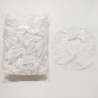 普通白色 5条装 一次性加厚加大浴帽防尘防水防油淋浴帽厨房塑料焗油染发头套头帽